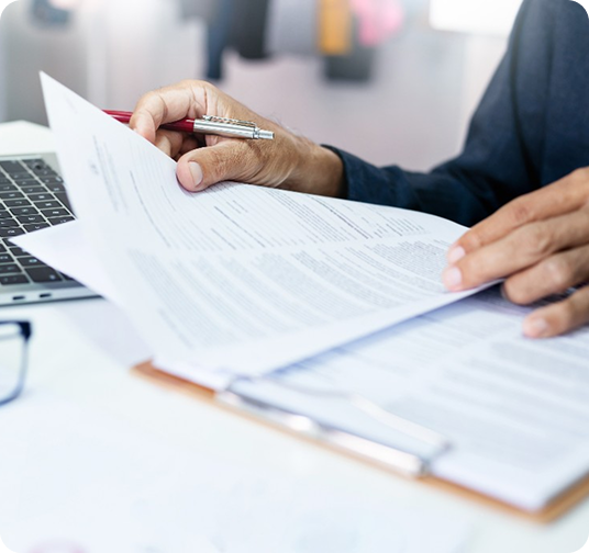 Business documents and meeting